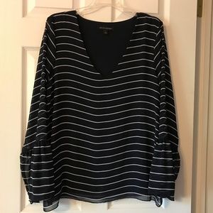 Banana Republic black striped top